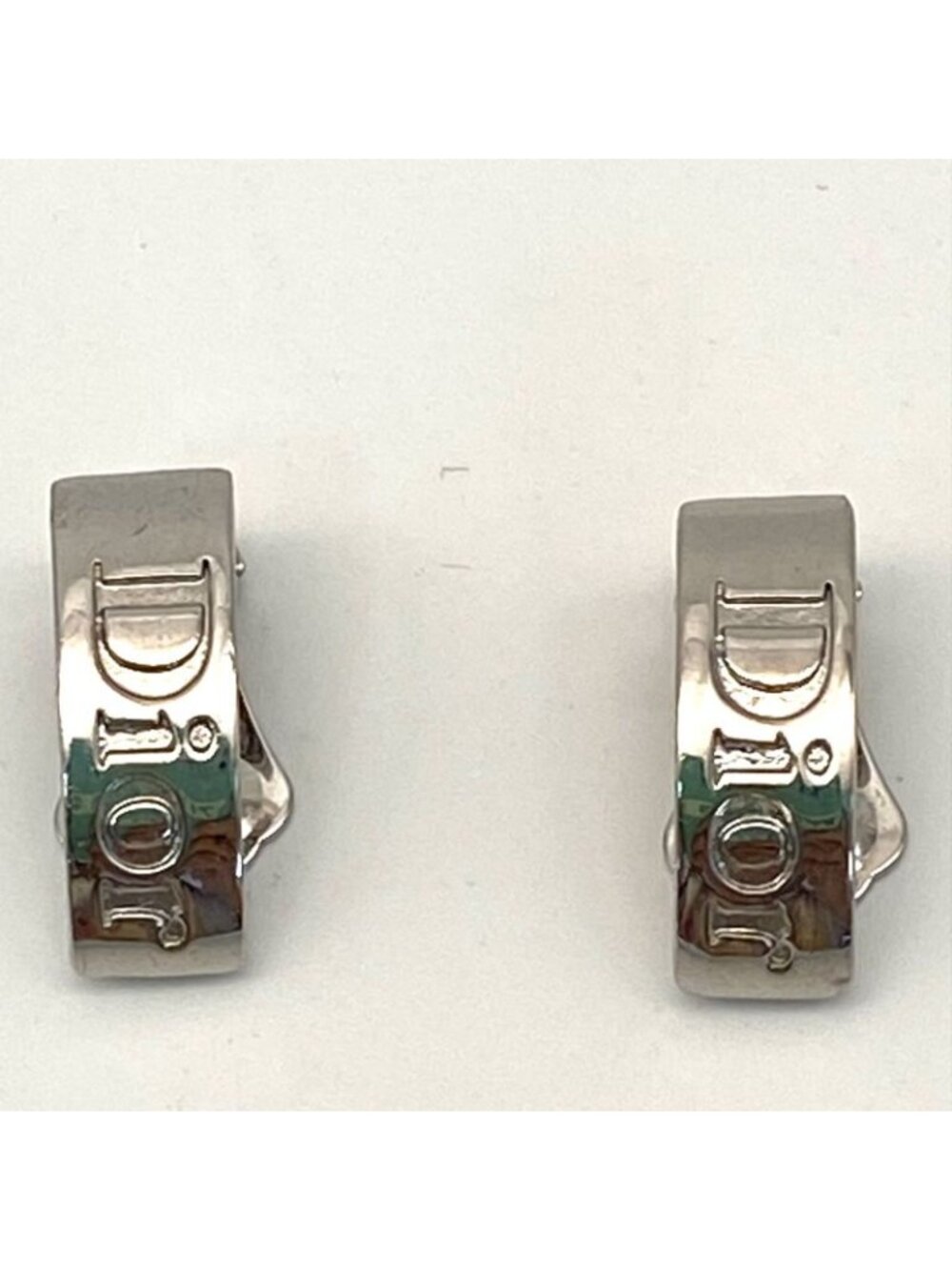 Dior Earrings Silver Logo Formal - Picture 4 of 10